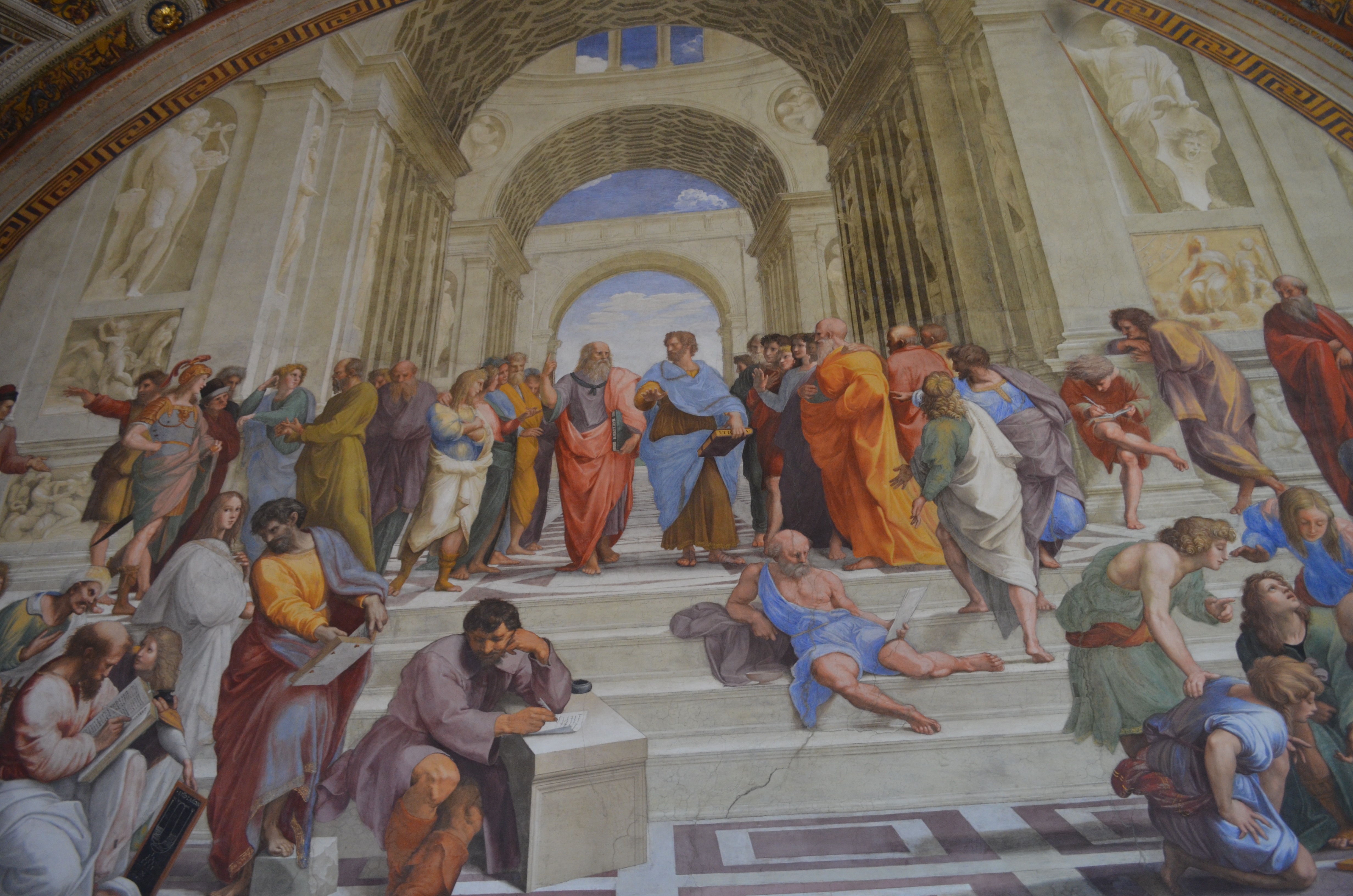 Raffaello's The School of Athens, in the Vatican - Rome